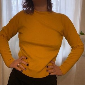 Yellow mustard vintage cropped sweater